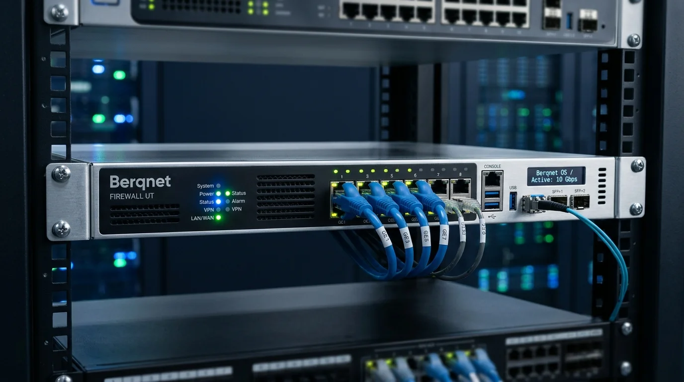 Berqnet 1U Rackmount Kurumsal UTM Firewall Donanım Cihazı - Maysa Yazılım