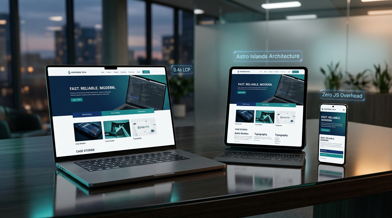 Masaüstü, tablet ve mobilde ışık hızında açılan modern kurumsal web sitesi tasarımı